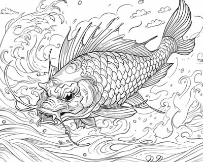 coloring page of the namazu
