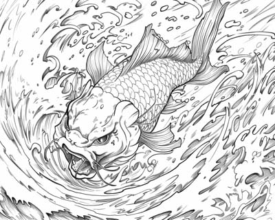 coloring page of the namazu