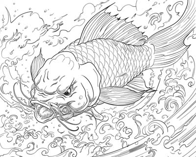 coloring page of the namazu