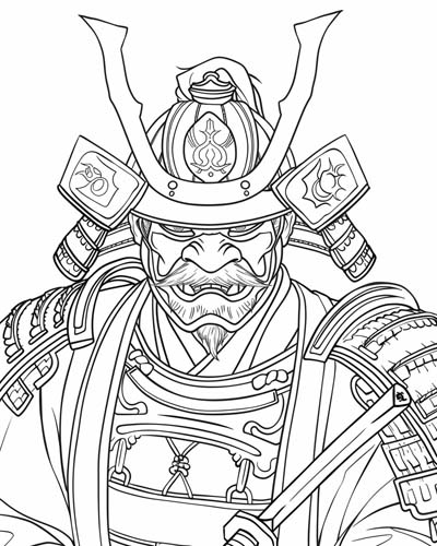 shogun coloring page