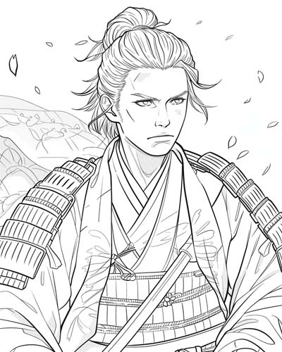 shogun coloring page