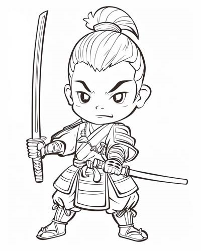 shogun coloring page