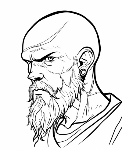 cartoon coloring page of Floki