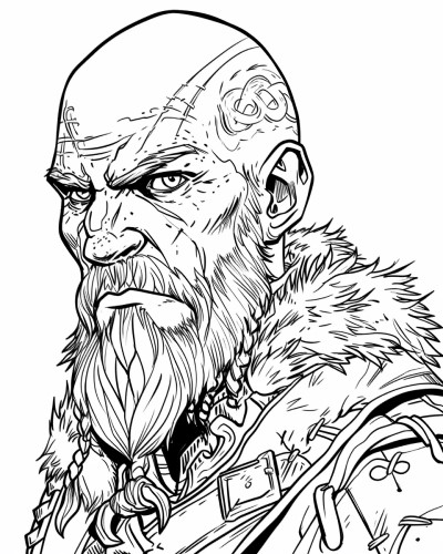 Simple coloring page of Floki