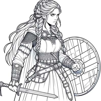 coloring page of Lagertha