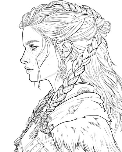 coloring page of Lagertha