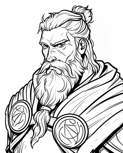 coloring page of Hvitserk