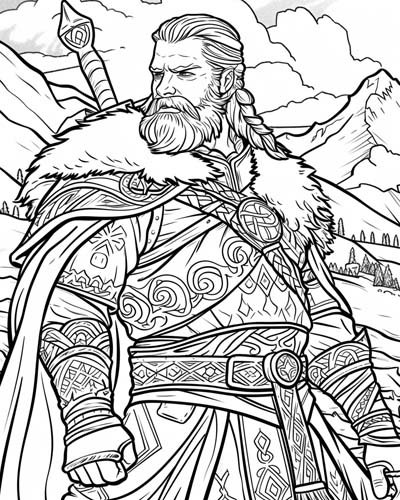 coloring page of Sigurd, Snake in the Eye