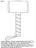 Norse Mythology - mjolnir coloring pages
