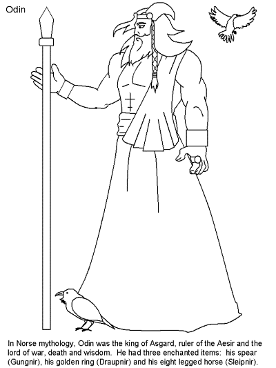 Norse Mythology - Odin coloring pages