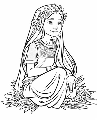 coloring page of Maria Makiling