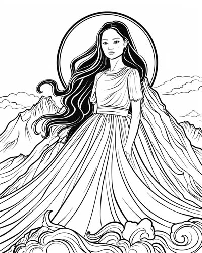 coloring page of Maria Makiling