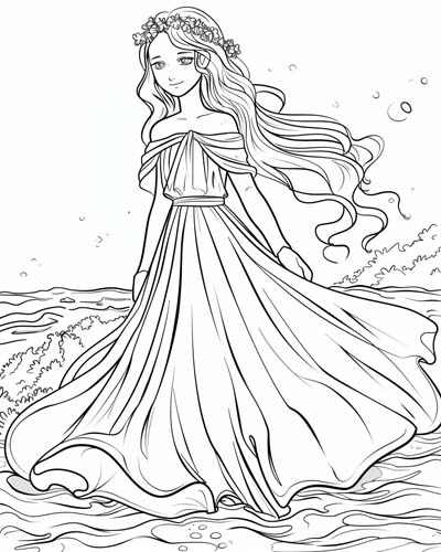 coloring page of Maria Makiling