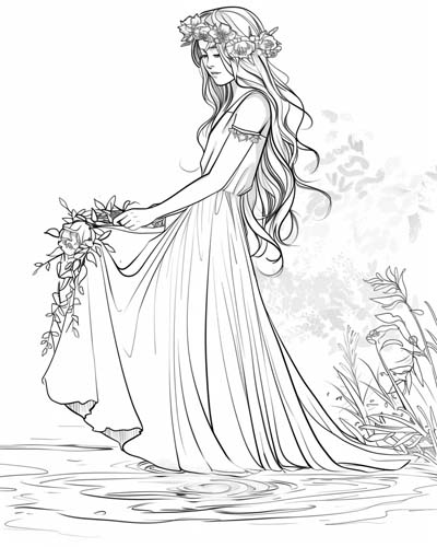 coloring page of Maria Makiling