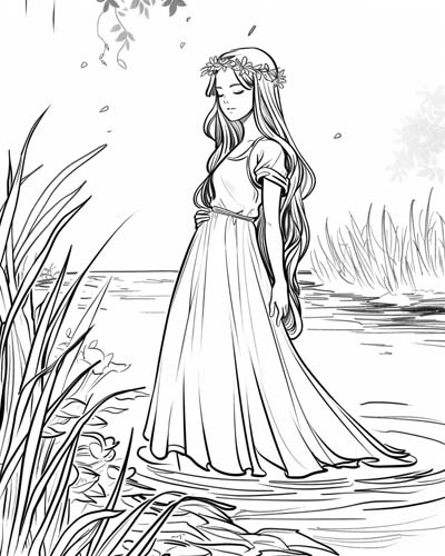 coloring page of Maria Makiling