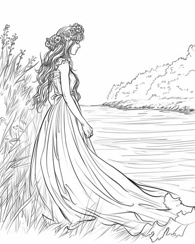 coloring page of Maria Makiling