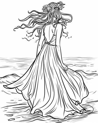 coloring page of Maria Makiling