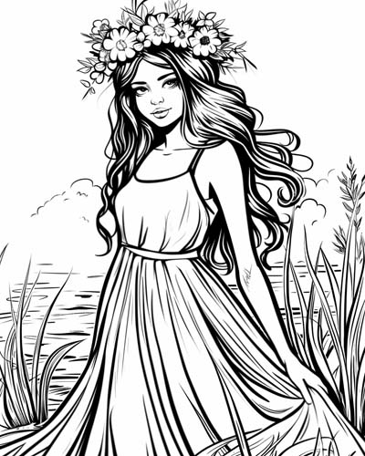coloring page of Maria Makiling