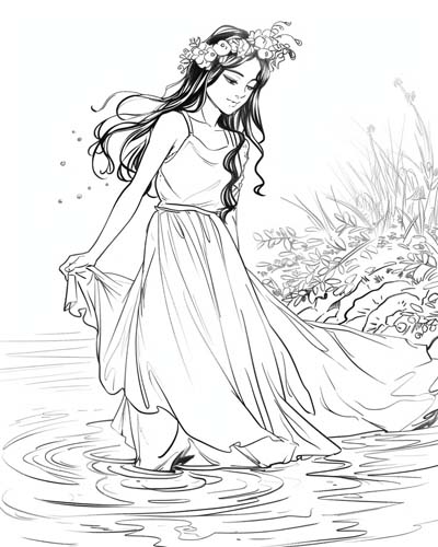 coloring page of Maria Makiling