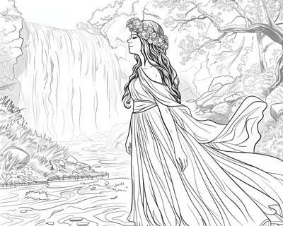 coloring page of Maria Makiling
