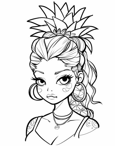 Pina coloring page