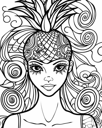 Pina coloring page