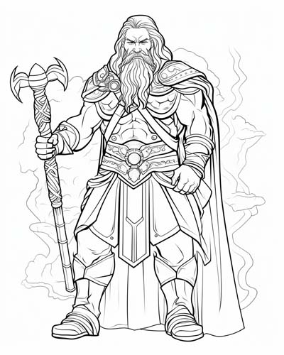 coloring page of the Bran the Blessed