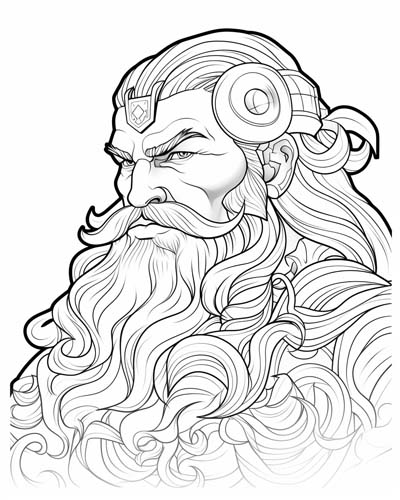 coloring page of Bran the Blessed