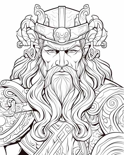 coloring page of Bran the Blessed
