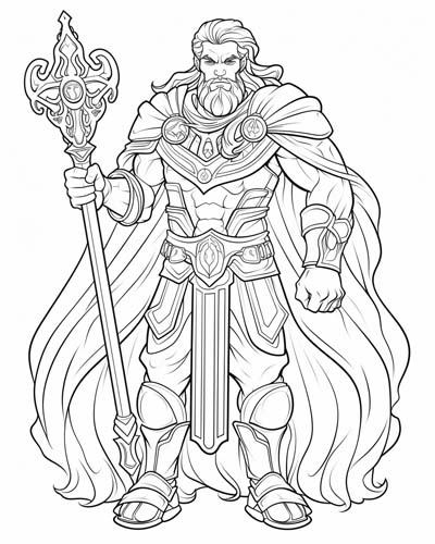 coloring page of Bran the Blessed