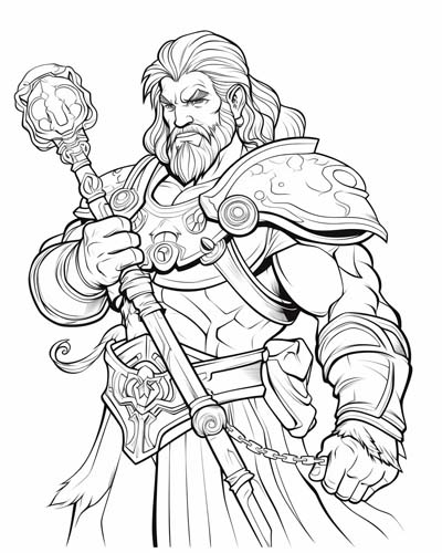 coloring page of Bran the Blessed