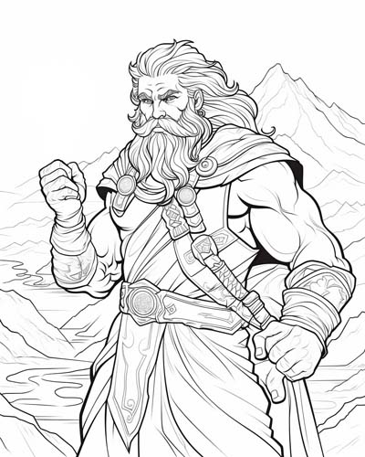 coloring page of Bran the Blessed