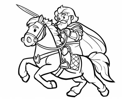 coloring page of Owain Glyndwr