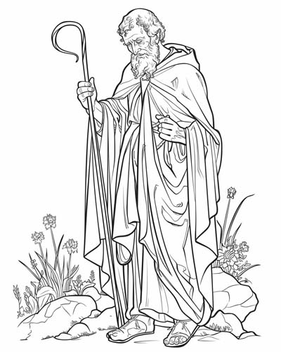 coloring page of St. David