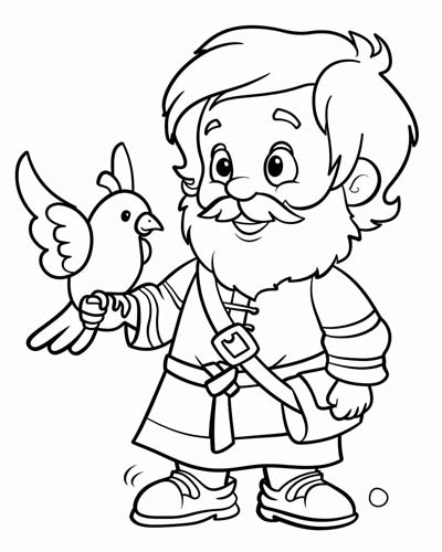 coloring page of St. David