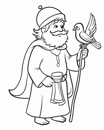 coloring page of St. David