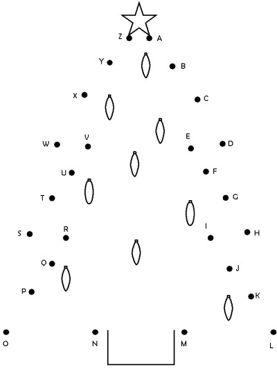 connect the dots Christmas tree