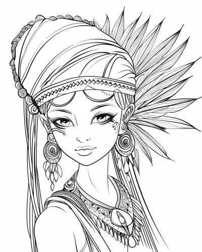 Anuket coloring page