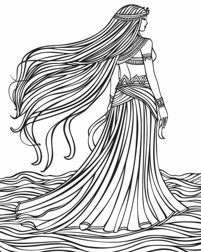 Anuket coloring page