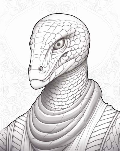 Apep the Egyptian serpent god coloring page