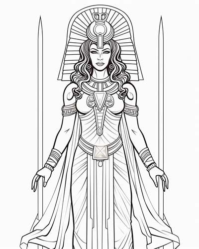 Isis coloring page