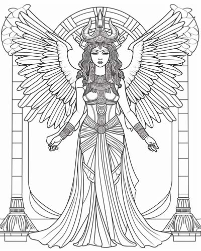 Isis coloring page