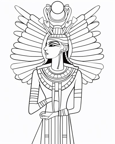 simple Isis coloring page