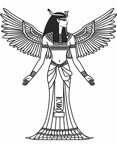 Isis coloring page
