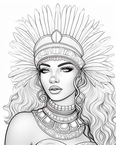 Ma'at coloring page