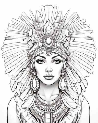 Ma'at goddess of justice coloring page