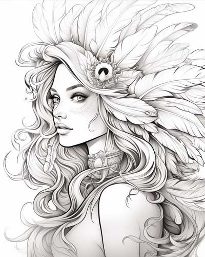 Ma'at coloring page