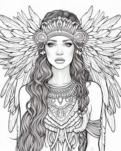 Ma'at coloring page