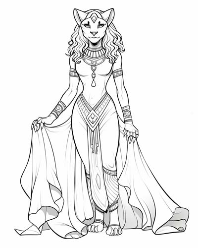 pakhet coloring page