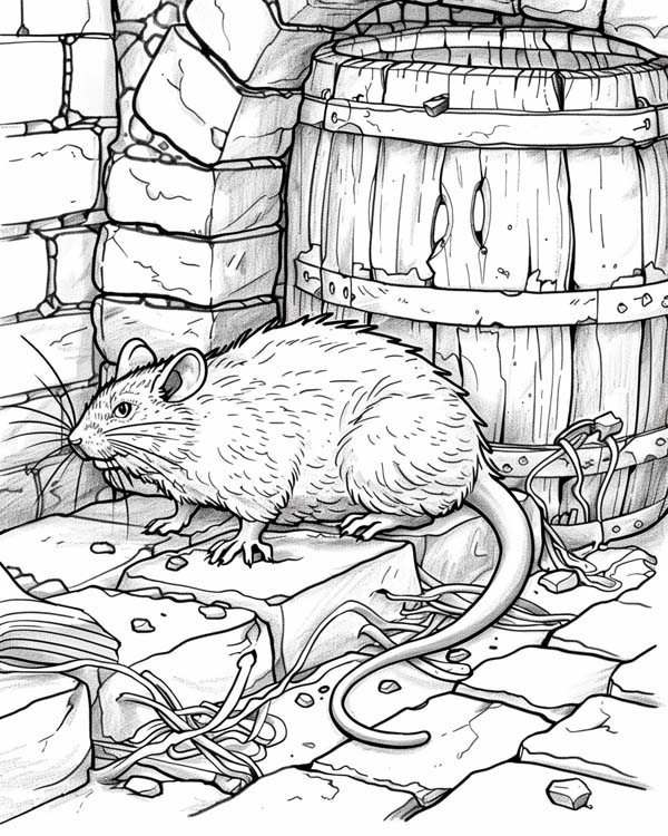 coloring page of a sewer
